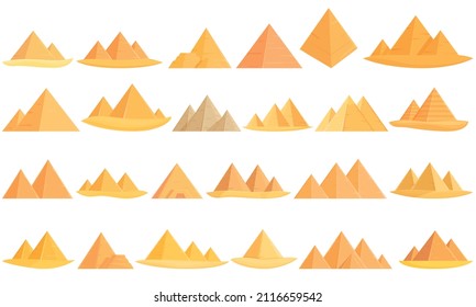 Pyramids egypt icon cartoon vector. Cairo sphinx. Egyptian pharaoh