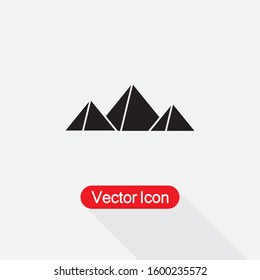 Pyramids Egyptian Icon Vector Illustration Eps10