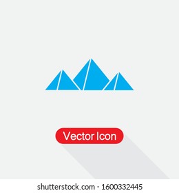 Pyramids Egyptian Icon Vector Illustration Eps10