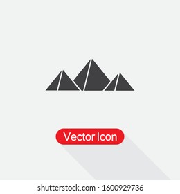 Pyramids Egyptian Icon Vector Illustration Eps10