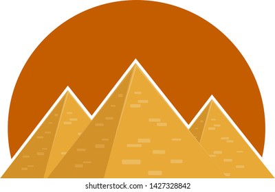 The Pyramids. Egyptian pyramids. Vector illustration of the pyramids.