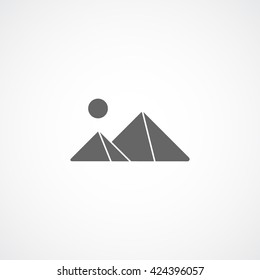 Pyramids Flat Icon On White Background