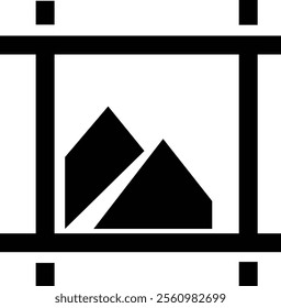 pyramids in the form gallery icon icon , image icon, picture symbol. photo signs