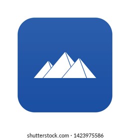 Pyramids in Giza icon digital blue for any design isolated on white vector illustration