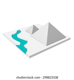 pyramids Giza models  egypt civilization ancient building vector