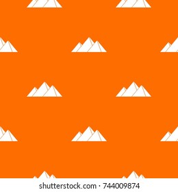 Pyramids in Giza pattern repeat seamless in orange color for any design. Vector geometric illustration