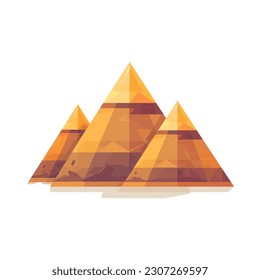 Pyramids of Giza vector isolated on white