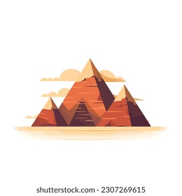 Pyramids of Giza vector isolated on white