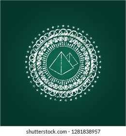 pyramids icon drawn with chalkboard texture