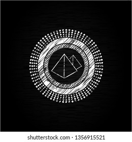 pyramids icon drawn with chalkboard texture