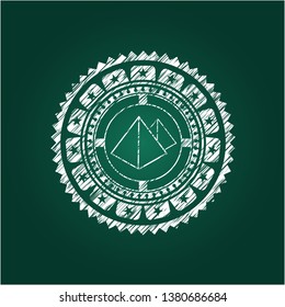 pyramids icon drawn with chalkboard texture