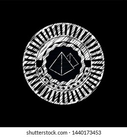 pyramids icon drawn with chalkboard texture