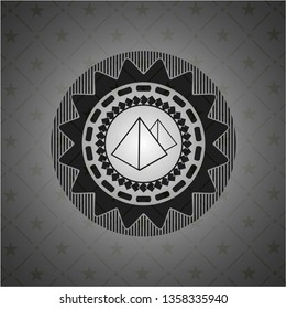 pyramids icon inside black badge