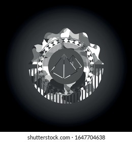 pyramids icon inside grey camo emblem