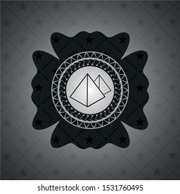 pyramids icon inside retro style black emblem