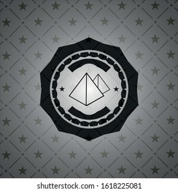 pyramids icon inside retro style black emblem