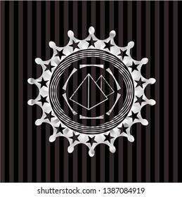 pyramids icon inside silver emblem