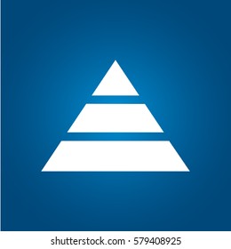 Pyramids icon isolated on background. Modern flat pictogram, business, marketing, internet concept. Trendy Simple vector symbol for web site design or button to mobile app.