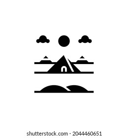 Pyramids Icon Isolated On White Background