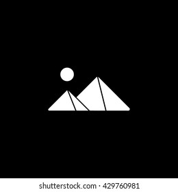 Pyramids Icon On Black Background