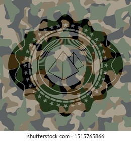 pyramids icon on camouflage texture