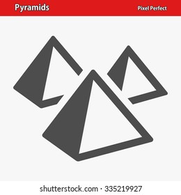 Pyramids Icon. Professional, pixel perfect icon optimized for both large and small resolutions. EPS 8 format.