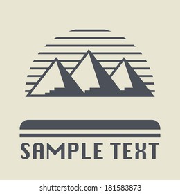 Pyramids icon or sign, vector illustration