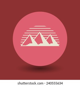 Pyramids icon or sign, vector illustration