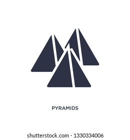pyramids icon. Simple element illustration from africa concept. pyramids editable symbol design on white background. Can be use for web and mobile.