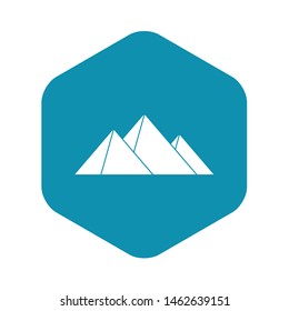 Pyramids icon. Simple illustration of pyramids vector icon for web