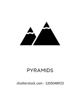 Pyramids icon. Pyramids symbol design from Travel collection. Simple element vector illustration on white background.