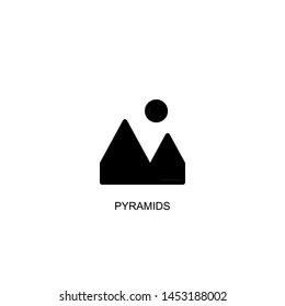 pyramids icon vector black design