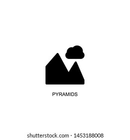 pyramids icon vector black design