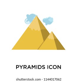 Pyramids icon vector isolated on white background for your web and mobile app design, Pyramids logo concept