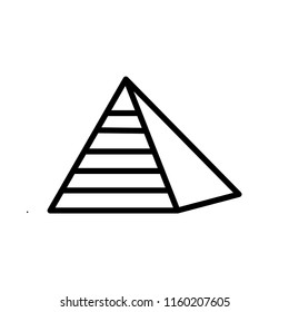 Pyramids icon vector isolated on white background, Pyramids transparent sign