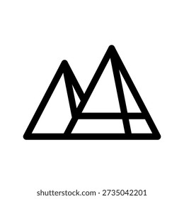 Pyramids Icon Vector Symbol Design Illustration