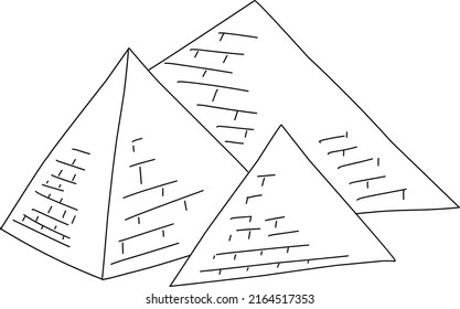 Pyramids Illustration on a white background