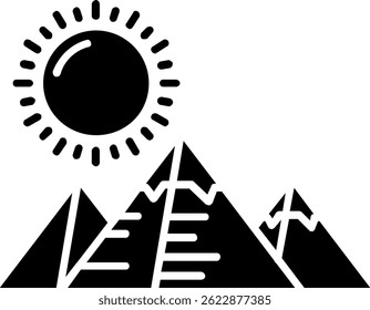 pyramids Line vector Icon Design