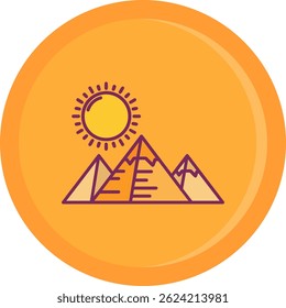 pyramids Line vector Icon Design