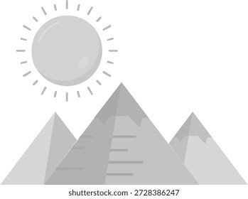 pirámides Línea Vector Icono Diseño