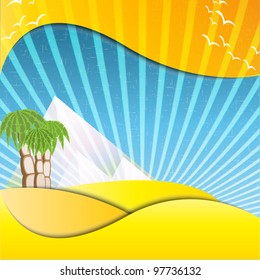 pyramids mirage vector illustration