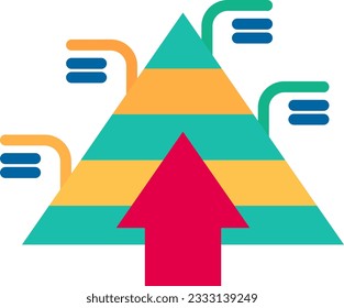 Pyramids of Needs Icon image. Suitable for mobile application.