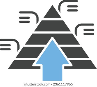 Pyramids of Needs Icon image. Suitable for mobile application.