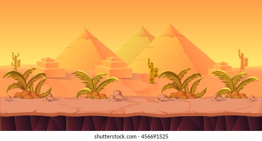 Pyramids and Palm Trees Game Background