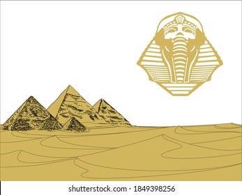 pyramids partys invitation for grahpic