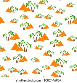 pyramids seamless isolated on white background. vector illustration