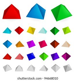 Pyramids in various combinations of position for training