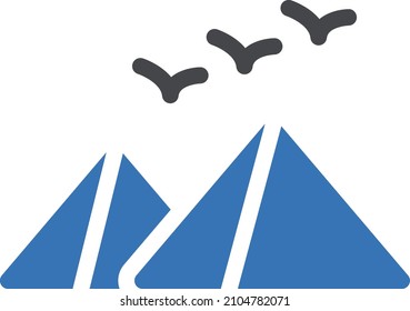 pyramids vector glyph color icon