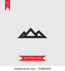 Pyramids vector icon, illustration symbol