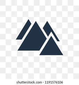 Pyramids vector icon isolated on transparent background, Pyramids transparency concept can be used web and mobile